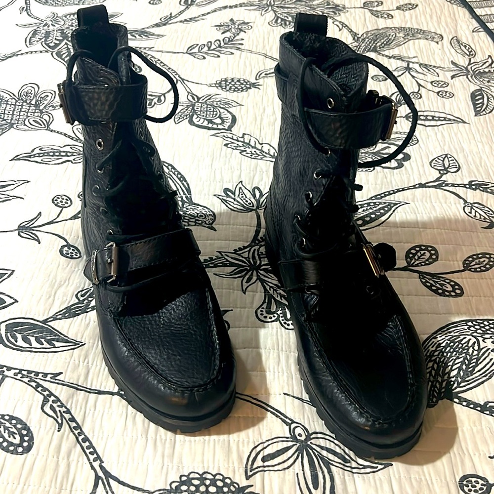 Polo Ralph Lauren Radbourne Black Oil Tumbled Boots